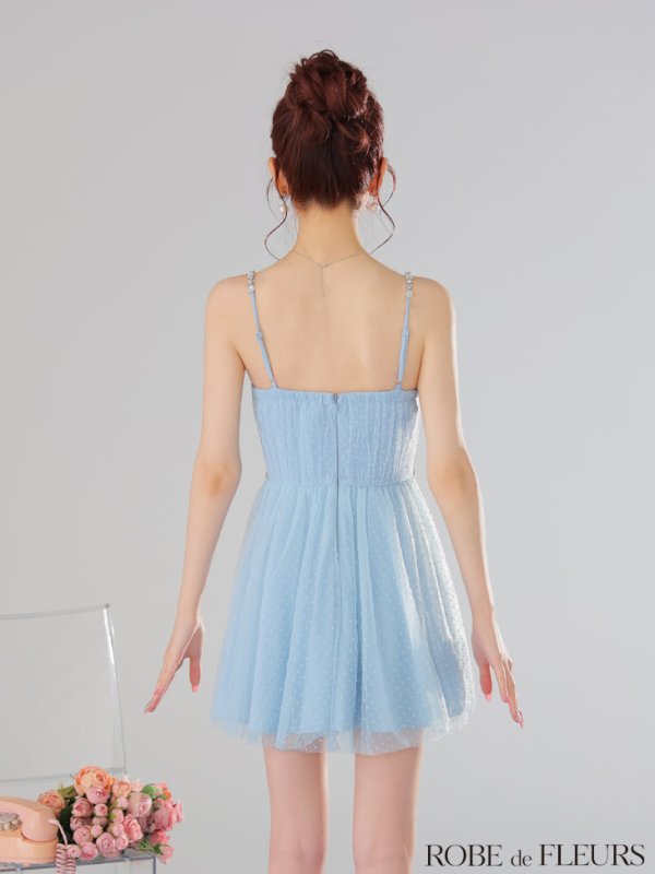 ブルー モデル：らいか　身長：163cm　着用サイズ：Sサイズ