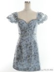 画像12: XSサイズあり【ROBE de FLEURS/ローブドフルール】スパンコール付き刺繍レース/ パフスリーブ/ 台形スカート/ ビジュー/ パール/ ミニドレス/ キャバドレス[OF2] (12)