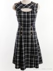 画像6: Lサイズあり【DEA. by ROBE de FLEURS/ディアバイローブドフルール】レトロ風チェック/ バストカット/ ノースリーブ/ フレア/ ワンピース/ 膝丈/ ミディアムドレス/ キャバドレス[OF2] (6)
