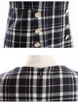 画像8: Lサイズあり【DEA. by ROBE de FLEURS/ディアバイローブドフルール】レトロ風チェック/ バストカット/ ノースリーブ/ フレア/ ワンピース/ 膝丈/ ミディアムドレス/ キャバドレス[OF2] (8)