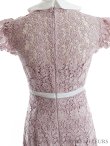 画像32: XSサイズあり【ROBE de FLEURS/ローブドフルール】襟付きリボン/ フラワーレース/ タイト/ ショートスリーブ/ ミニドレス/ キャバドレス[OF2] (32)