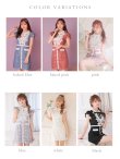 画像36: XSサイズあり【ROBE de FLEURS/ローブドフルール】襟付きリボン/ フラワーレース/ タイト/ ショートスリーブ/ ミニドレス/ キャバドレス[OF2] (36)
