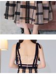 画像17: Lサイズあり【DEA. by ROBE de FLEURS/ディアバイローブドフルール】チュールチェック/ リボンショルダー/ ノースリーブ/ Aライン/ フレア/ ミモレ丈/ ワンピース/ ミディアムドレス/ キャバドレス[OF2] (17)