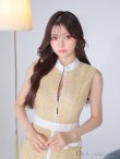 画像20: Lサイズあり【DEA.by ROBE de FLEURS/ディアバイローブドフルール】ツイード/ チェック/ ジップ/ 谷間魅せ/ Aライン/ ワンピース/ ミニドレス/ フレア/ キャバドレス[OF2] (20)