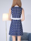 画像13: Lサイズあり【DEA.by ROBE de FLEURS/ディアバイローブドフルール】ツイード/ チェック/ ジップ/ 谷間魅せ/ Aライン/ ワンピース/ ミニドレス/ フレア/ キャバドレス[OF2] (13)