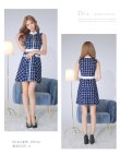 画像16: Lサイズあり【DEA.by ROBE de FLEURS/ディアバイローブドフルール】ツイード/ チェック/ ジップ/ 谷間魅せ/ Aライン/ ワンピース/ ミニドレス/ フレア/ キャバドレス[OF2] (16)