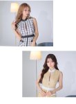 画像10: Lサイズあり【DEA.by ROBE de FLEURS/ディアバイローブドフルール】ツイード/ チェック/ ジップ/ 谷間魅せ/ Aライン/ ワンピース/ ミニドレス/ フレア/ キャバドレス[OF2] (10)