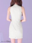 画像20: XSサイズあり【ROBE de FLEURS Glossy/ローブ・ド・フルール グロッシー】シルバーバックル/ バストジッパー/ ノースリーブ/ タイト/ ミニドレス/ キャバドレス[OF2] (20)