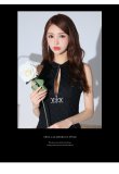 画像7: XSサイズあり【ROBE de FLEURS Glossy/ローブ・ド・フルール グロッシー】シルバーバックル/ バストジッパー/ ノースリーブ/ タイト/ ミニドレス/ キャバドレス[OF2] (7)