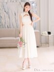 画像34: XS-Lサイズあり【DEA. by ROBE de FLEURS/ディアバイローブドフルール】バストオープンカット/ ウエストスリット/ チェック/ フレア/ ロング/ ミディアムドレス/ キャバドレス[OF2] (34)