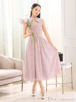 画像19: XS-Lサイズあり【DEA. by ROBE de FLEURS/ディアバイローブドフルール】バストオープンカット/ ウエストスリット/ チェック/ フレア/ ロング/ ミディアムドレス/ キャバドレス[OF2] (19)
