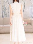 画像36: XS-Lサイズあり【DEA. by ROBE de FLEURS/ディアバイローブドフルール】バストオープンカット/ ウエストスリット/ チェック/ フレア/ ロング/ ミディアムドレス/ キャバドレス[OF2] (36)