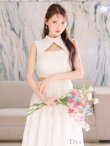 画像9: XS-Lサイズあり【DEA. by ROBE de FLEURS/ディアバイローブドフルール】バストオープンカット/ ウエストスリット/ チェック/ フレア/ ロング/ ミディアムドレス/ キャバドレス[OF2] (9)