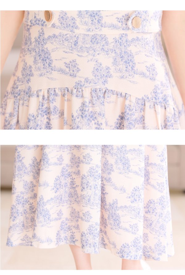 画像14: Lサイズあり【DEA./ディア】ジャガード/ バストジッパー/ フレア/ ロング/ ミディアムドレス/ キャバドレス[OF08] (14)