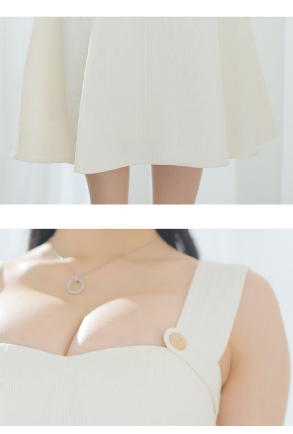 画像18: Lサイズあり【DEA./ディア】ウエストクロス/ リブニット/ マーメイド/ ノースリーブ/ ミディアムドレス/ キャバドレス[OF08] (18)