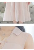 画像14: Lサイズあり【DEA.by ROBE de FLEURS/ディアバイローブドフルール】バストベルト/ チェック/ オーガンジー/ ノースリーブ/ フレア/ ミディアムドレス/ キャバドレス[OF2] (14)