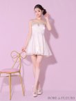 画像3: XSサイズあり【ROBE de FLEURS/ローブドフルール】ストーン/ サテン/ バストビジュー/ フレア/ キャミソール/ ミニドレス/ キャバドレス[OF2] (3)