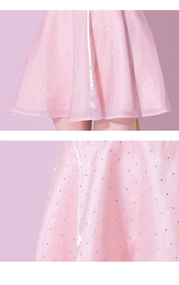 画像14: XSサイズあり【ROBE de FLEURS/ローブドフルール】ストーン/ サテン/ バストビジュー/ フレア/ キャミソール/ ミニドレス/ キャバドレス[OF08] (14)