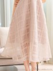 画像43: XS-Lサイズあり【DEA. by ROBE de FLEURS/ディアバイローブドフルール】肩リボン/ チェック柄/ オーガンジー/ フレア/ ロング/ キャミ/ ミディアムドレス/ キャバドレス[OF2] (43)