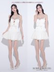 画像12: XSサイズあり【ROBE de FLEURS/ローブドフルール】センターリボン/ 2way/ フレア/ セットアップ/ ミニドレス/ キャバドレス[OF2] (12)