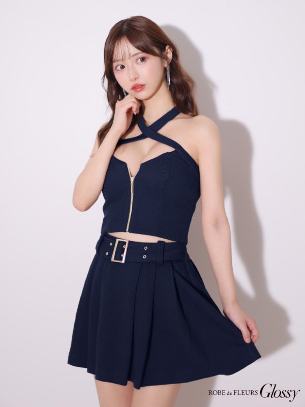 ネイビー モデル:にじほ 身長:160cm 着用サイズ:Sサイズ