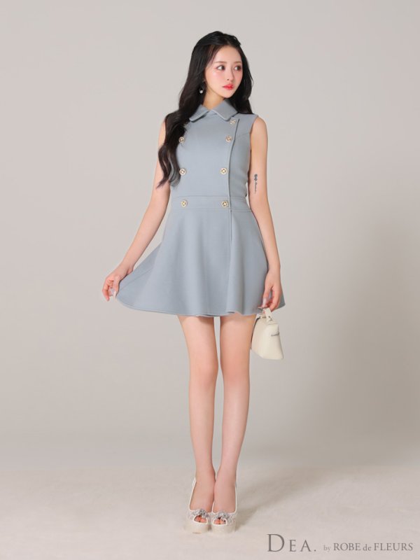 ブルー モデル:カルア 身長:156cm 着用サイズ:Sサイズ