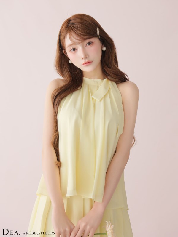 イエロー　モデル：まみ　身長：161cm　着用サイズ：Sサイズ