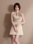 ベージュ モデル：りこ　身長：156cm　着用サイズ：Sサイズ