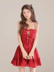 ワインレッド　モデル：まりん　身長：164cm　着用サイズ：Sサイズ