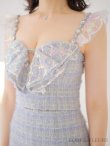 画像5: XSサイズあり【ROBE de FLEURS/ローブドフルール】セットアップ/ラメツイード/ スパンコール/ フリル/ タイト/ ミニドレス/ キャバドレス[OF2] (5)
