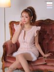 画像23: XSサイズあり【ROBE de FLEURS/ローブドフルール】ラメツイード/ クラシカル/ フリルショルダー/ ノースリーブ/ Aライン/ ミニドレス/ キャバドレス[裾のファー取り外し可能］[OF2] (23)