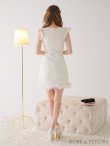 画像14: XSサイズあり【ROBE de FLEURS/ローブドフルール】ラメツイード/ クラシカル/ フリルショルダー/ ノースリーブ/ Aライン/ ミニドレス/ キャバドレス[裾のファー取り外し可能］[OF2] (14)