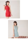 画像4: XSサイズあり【ROBE de FLEURS/ローブドフルール】セットアップ/ ホルターネック/ ビジュー/ バストカット/ リボン/ タイト/ ミニドレス/ キャバドレス[OF08] (4)