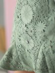 画像4: XSサイズあり【ROBE de FLEURS/ローブドフルール】肩リボン/ 総レース/ ベルト/ ノースリーブ/ マーメイド/ ワンピース/ ミニドレス/ キャバドレス[OF2] (4)