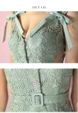 画像7: XSサイズあり【ROBE de FLEURS/ローブドフルール】肩リボン/ 総レース/ ベルト/ ノースリーブ/ マーメイド/ ワンピース/ ミニドレス/ キャバドレス[OF2] (7)