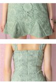 画像8: XSサイズあり【ROBE de FLEURS/ローブドフルール】肩リボン/ 総レース/ ベルト/ ノースリーブ/ マーメイド/ ワンピース/ ミニドレス/ キャバドレス[OF2] (8)