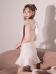 画像5: XSサイズあり【ROBE de FLEURS/ローブドフルール】ナチュラルレース/ ノースリーブ/ バックリボン/ セットアップ/ フレア/ ミニドレス/ キャバドレス[OF2] (5)
