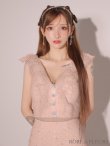 画像9: XSサイズあり【ROBE de FLEURS/ローブドフルール】ナチュラルレース/ ノースリーブ/ バックリボン/ セットアップ/ フレア/ ミニドレス/ キャバドレス[OF2] (9)