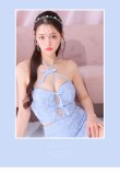 画像25: XSサイズあり【ROBE de FLEURS/ローブドフルール】トリプルリボン/ ホルターネック/ フラワーレース/ セットアップ/ フレア/ ミニドレス/ キャバドレス[OF2] (25)
