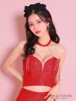 画像11: XSサイズあり【ROBE de FLEURS/ローブドフルール】スパンコール/ ツイード/ リボン/ ホルター/ セットアップ/ タイト/ ミニドレス/ キャバドレス[OF2] (11)