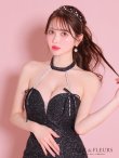 画像16: XSサイズあり【ROBE de FLEURS/ローブドフルール】スパンコール/ ツイード/ リボン/ ホルター/ セットアップ/ タイト/ ミニドレス/ キャバドレス[OF2] (16)
