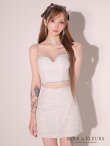画像4: XSサイズあり【ROBE de FLEURS/ローブドフルール】ビジューチェーン付き/ ラメシフォン/ セットアップ/ ミニドレス/ キャバドレス[OF2] (4)