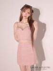 画像7: XSサイズあり【ROBE de FLEURS/ローブドフルール】ビジューチェーン付き/ ラメシフォン/ セットアップ/ ミニドレス/ キャバドレス[OF2] (7)