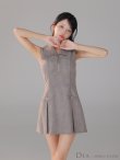 グレー　モデル：まおちゃる　身長：158cm　着用サイズ：Sサイズ