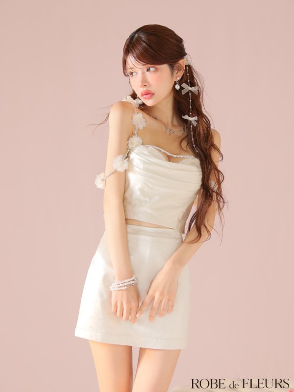 アイボリー　モデル：まりん　身長：164cm　着用サイズ：Sサイズ