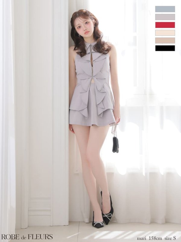 グレー　モデル：羽澄まり　身長：158cm　着用サイズ：Sサイズ