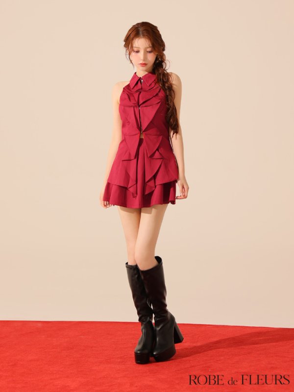 レッド モデル:ももか 身長:156cm 着用サイズ:Sサイズ