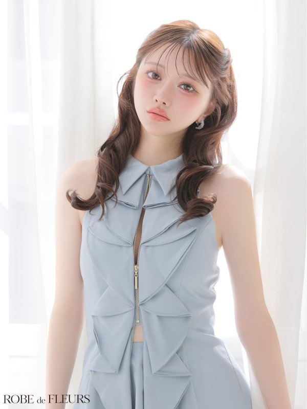 ブルー　モデル：羽澄まり　身長：158cm　着用サイズ：Sサイズ