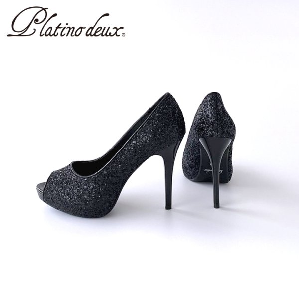 画像15: 【COMEX】 3color/ 11cmヒール/ グリッターラメ/ オープントゥパンプス[OF02] (15)