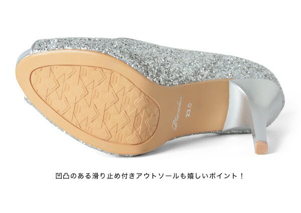 画像10: 【COMEX】 3color/ 11cmヒール/ グリッターラメ/ オープントゥパンプス[OF02] (10)